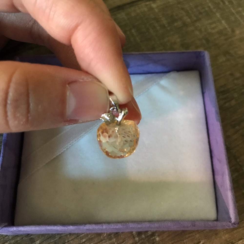 Crystal apple pendant